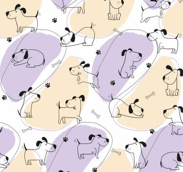 Papier peint motif de chiens style nordique - TenStickers