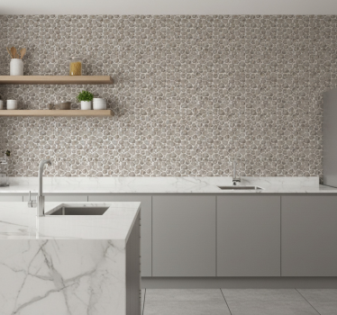 Papier peint motif galets en pierre - TenStickers