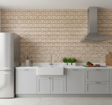 Papier peint motif géométrique naturel - TenStickers