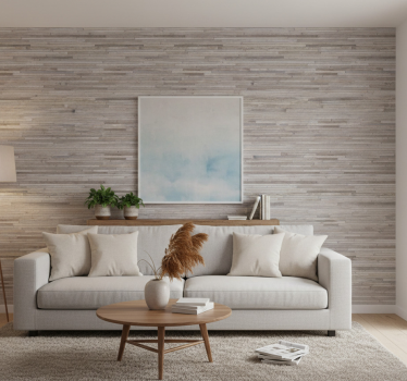 Papier peint bois motif vertical foncé - TenStickers