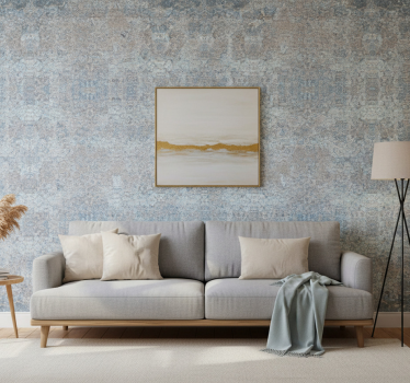 Papier peint motif texture marbrée bleu clair et beige - TenStickers