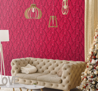 Papier peint noël arbres de noël décoratifs - TenStickers