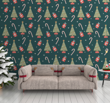Papier peint Noël décor de fête - TenStickers