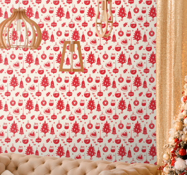 Papier peint Noël modèles de fêtes de fin d'année - TenStickers