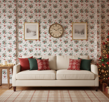 Papier peint noël motif de noël magnifique - TenStickers