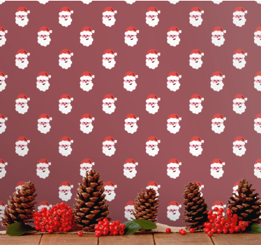 Papier peint noël motif père noël - TenStickers
