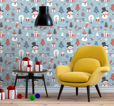 Papier peint Noël motif saisonnier festif - TenStickers