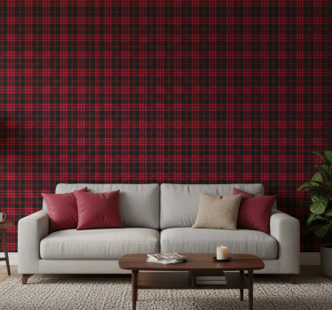 Papier peint noël motif tartan écossais - TenStickers
