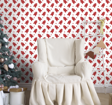 Papier peint Noël motifs de pain d'épices festifs - TenStickers