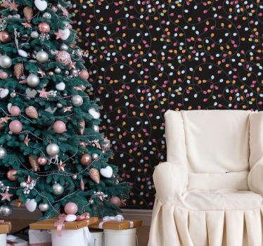 Papier peint Noël motifs lumineux festifs - TenStickers