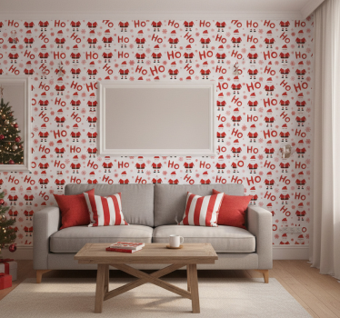 Papier peint noël père noël hohoho - TenStickers