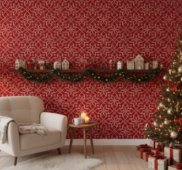 Papier peint noël pull à flocons de neige - TenStickers