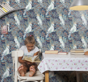 Papier peint perroquet affichage de motifs de perroquets - TenStickers