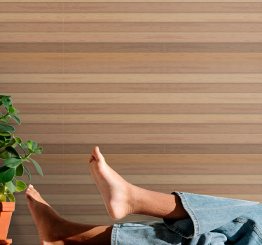 Papier peint bois bandes verticales naturelles - TenStickers