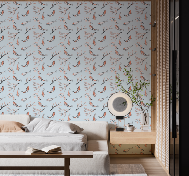 Papier peint poisson et fleurs de cerisier - TenStickers