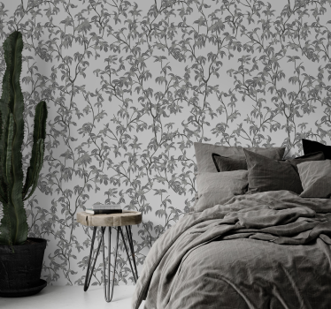 Papier peint tête de lit arbres minimalistes - TenStickers