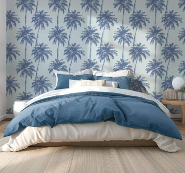 Papier peint tête de lit motif de palmiers - TenStickers