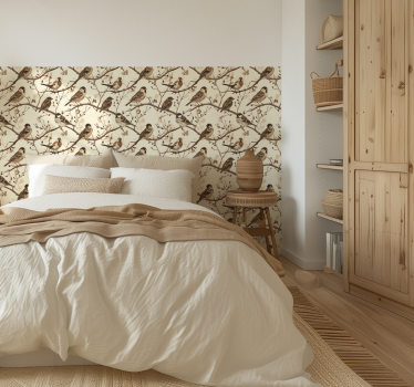 Papier peint tête de lit oiseaux sauvages - TenStickers