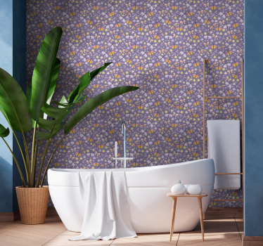 Papier peint salle de bain avec papillons - TenStickers