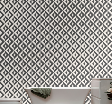 Papier peint salle de bain conception de motifs géométriques - TenStickers