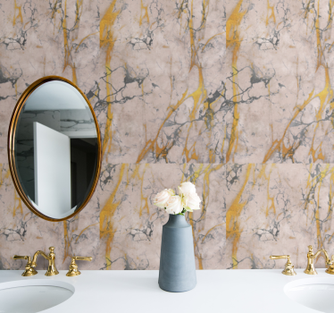 Papier peint salle de bain finition en marbre sophistiquée - TenStickers