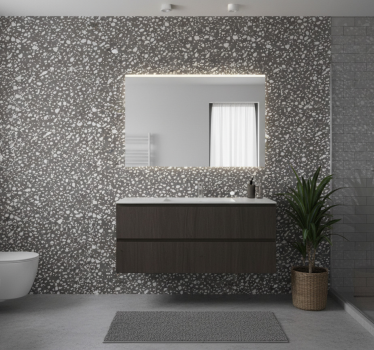 Papier peint salle de bain motif pierre naturelle - TenStickers