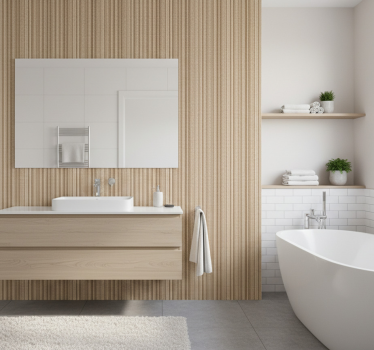 Papier peint salle de bain tissage neutre texturé - TenStickers