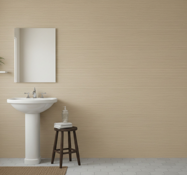 Papier peint salle de bain tissu texturé neutre - TenStickers