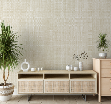Papier peint texture tissu tamoul beige - TenStickers