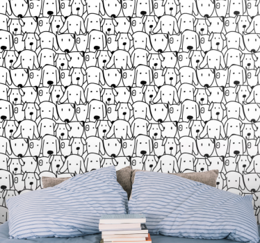 Papier peint chambre chiens mignons - TenStickers