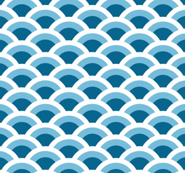 Papier peint salle de bain écailles de poisson tons bleus - TenStickers
